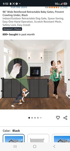 Retractable baby and pet - retractable, gate