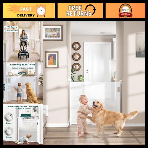 Retractable baby dog gate - baby,