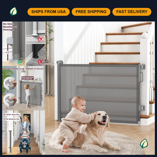 Retractable baby gate - baby, for
