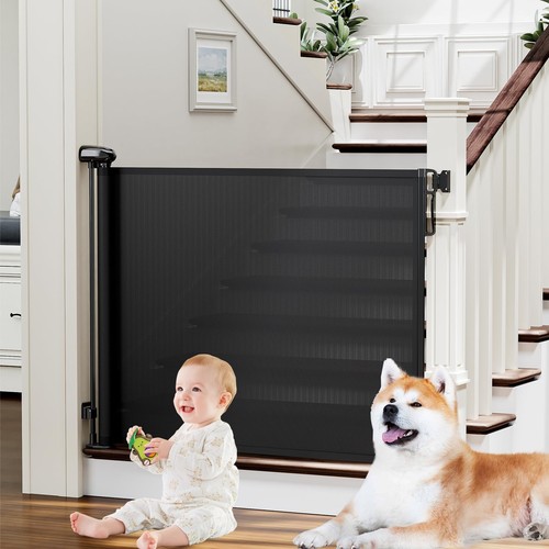 Retractable baby dog gate - baby,