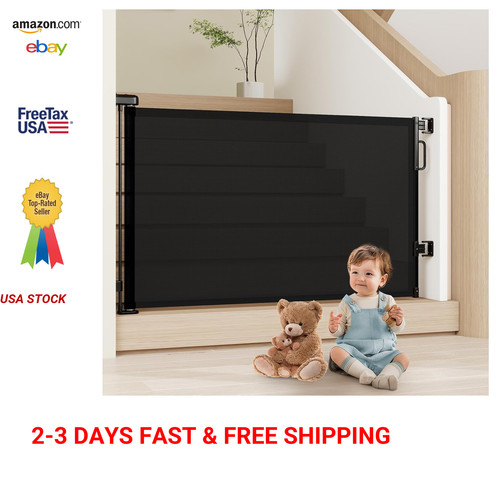 Retractable baby gate mesh for - retractable,