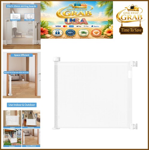 Retractable baby gate stairs - retractable,