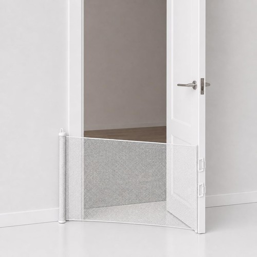 Retractable stair safety mesh - stair,