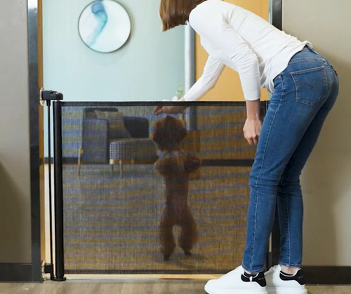 Mesh baby dog gate retractable - mesh,