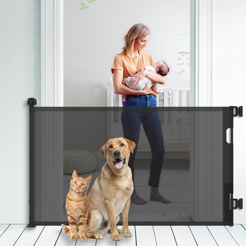 Upgraded retractable baby gate - upgraded,