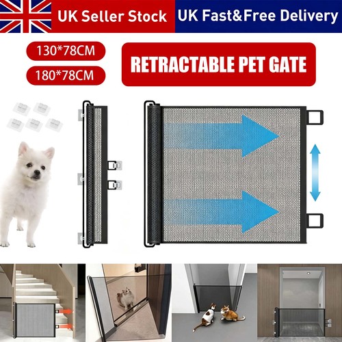 Retractable pet dog gate - pet,